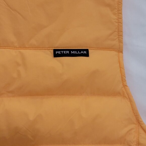 Peter Millar Golf Crown Elite Light Golden Ray Orange Puffer Vest Sz M MSRP $200 - Picture 6 of 7